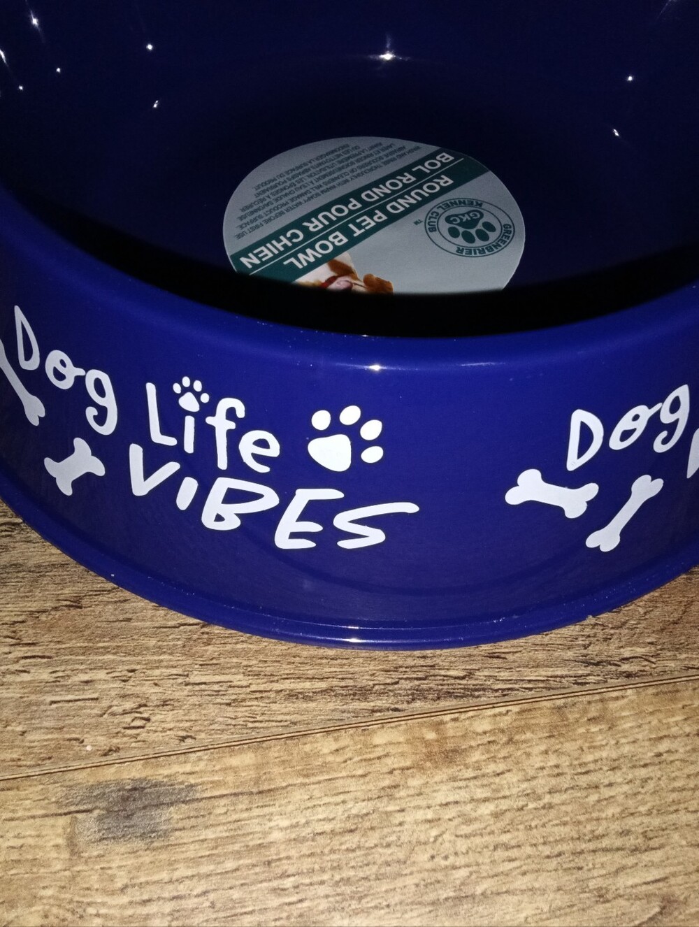 BluePlastic Pet Dog Cat Water Food Bowl